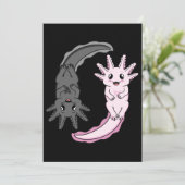 Axolotl Yin Yang Kawaii Animal Axolotls Lover Owne Einladung (Stehend Vorderseite)