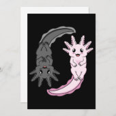 Axolotl Yin Yang Kawaii Animal Axolotls Lover Owne Einladung (Vorne/Hinten)