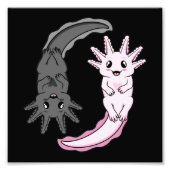 Axolotl Yin Yang Kawaii Animal Axolotls Lover Owne Fotodruck (Vorne)