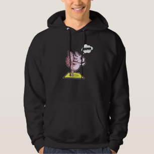 Axolotl Yoga Posen Sport Gymnastik Ohm Heartbeat Hoodie