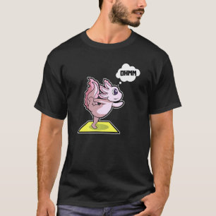 Axolotl Yoga Posen Sport Gymnastik Ohm Heartbeat T-Shirt