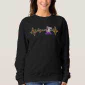 Axolotl Yoga Poses Sport Gymnastics Ohm Heartbeat Sweatshirt (Vorderseite)