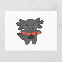 Axolotl zum Valentinstag Süße Tiere mit