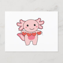 Axolotl zum Valentinstag Süße Tiere mit