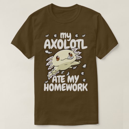 Axolotl Zurück zur Schule Kawaii T-Shirt (Design vorne)