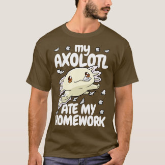 Axolotl Zurück zur Schule Kawaii T-Shirt