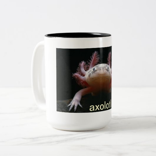 Axolotl Zweifarbige Tasse (Vorderseite Links)