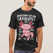 Axolotls Anatomie eines Axolotl Kawaii T-Shirt (Vorderseite)