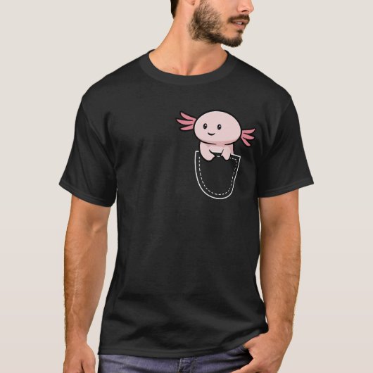 Axolotls Axolotl in einer Tasche Kawaii T-Shirt (Vorderseite)