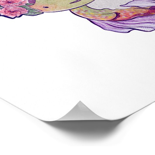 Axolotls, Axolotl, Salamander Poster gerettet (Ecke)