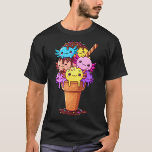 Axolotls Eiscreme Lustig T-Shirt