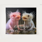 Axolotls Fish Party Backdrop Photo Wall Art Banner Wandteppich (Vorderseite (Horizontal))