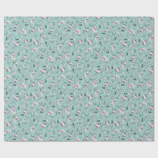 Axolotls in Blau Geschenkpapier (Flach)