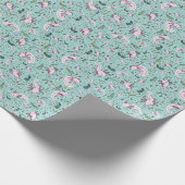 Axolotls in Blau Geschenkpapier (Ecke)