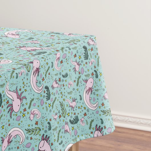 Axolotls in Blau Tischdecke (Beispiel)