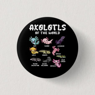 Axolotls of the World Niedlich Kawaii Axolotl Love Button