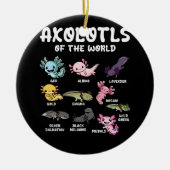 Axolotls of the World Niedlich Kawaii Axolotl Love Keramik Ornament (Vorne)