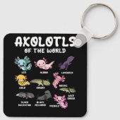 Axolotls of the World Niedlich Kawaii Axolotl Love Schlüsselanhänger (Rückseite)