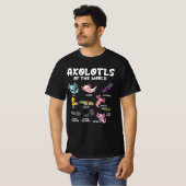 Axolotls of the World Niedlich Kawaii Axolotl Love T-Shirt (Vorne ganz)