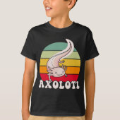 Axolotls Retro Sunset Axolotl Kawaii T-Shirt (Vorderseite)