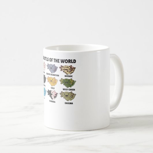 Axolotls von den süßen Tieren der Welt Axolotl Kaffeetasse (VorderseiteRechts)