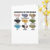 Axolotls von den süßen Tieren der Welt Axolotl Karte (Gelbe Blume)