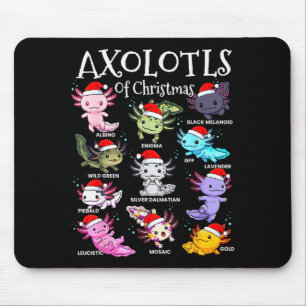 Axolotls Weihnachtsmann Hut Weihnachten Pyjama Süß Mousepad