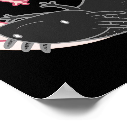 Axolotls Yin Yang Kawaii Poster (Ecke)