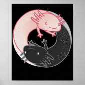 Axolotls Yin Yang Kawaii Poster (Vorne)