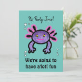 Axoltl-Party Einladung (Stehend Vorderseite)