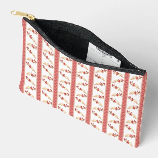 Axotl Stripe Zipper Pouch Zubehörtasche (Offen)