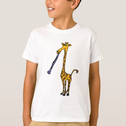 AXT Giraffe, die den Clarinet spielt T-Shirt (Vorderseite)