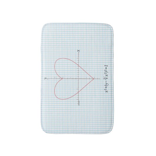 Axt-Herz Badematte (Vorderseite Vertikal)