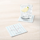 Axt-Herz Rechteckiger Pappuntersetzer (Vor Ort)