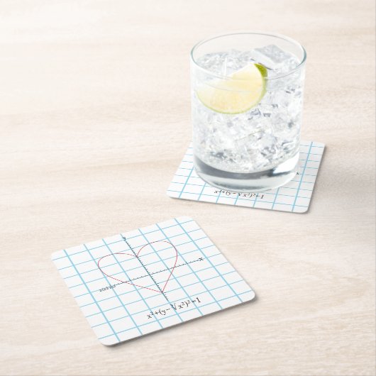 Axt-Herz Rechteckiger Pappuntersetzer (Vor Ort)