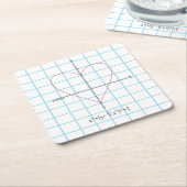 Axt-Herz Rechteckiger Pappuntersetzer (angewinkelt)