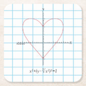 Axt-Herz Rechteckiger Pappuntersetzer (Vorderseite)