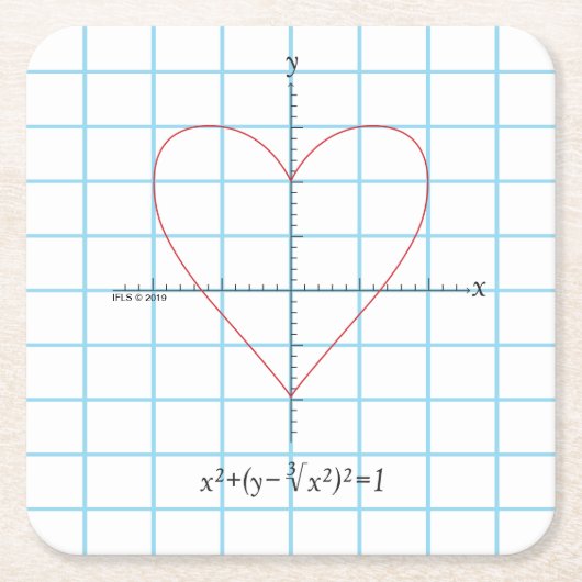 Axt-Herz Rechteckiger Pappuntersetzer (Vorderseite)