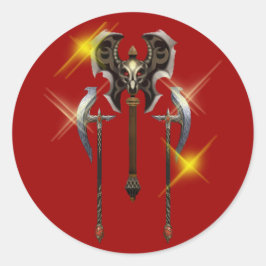 Axt Streitaxt battle ax axe Runder Aufkleber