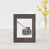 Axt und Stumpf Notecard Karte (Gelbe Blume)