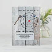 Axt-werfende Einladung (Stehend Vorderseite)