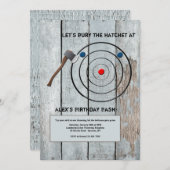 Axt-werfende Einladung (Vorne/Hinten)