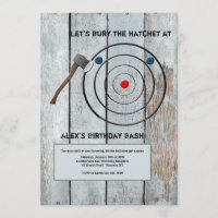 Axt-werfende Einladung