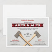Axtwerfen Party Einladung (Vorne/Hinten)