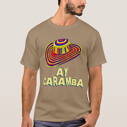 Ay caramba buntes mexikanisches Sombrero-Shirt T-Shirt (Vorderseite)
