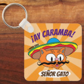Ay Caramba! Cat Señor Gato Funny Schlüsselanhänger (Vorderseite)