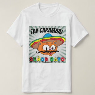 ¡Ay Caramba! Mexikanische Zeichentrickkatze Señor  T-Shirt