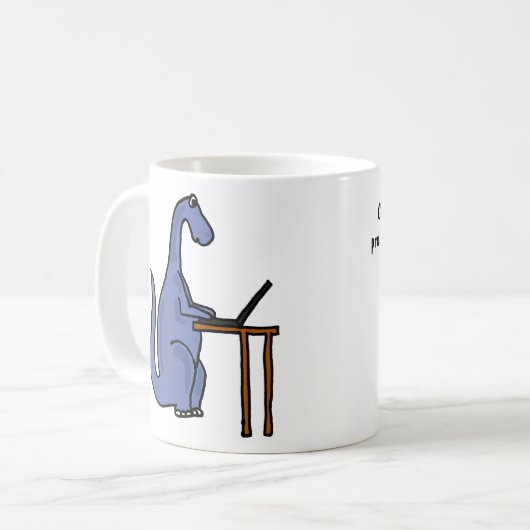 AY-, COBOL-Programmierer-Dinosaurier-Tasse Kaffeetasse (Vorderseite Links)