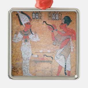 Ay darstellend die Eröffnung der Mundzeremonie Silbernes Ornament