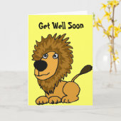 AY-, erhalten Löwe-Cartoon wohle Karte (Gelbe Blume)